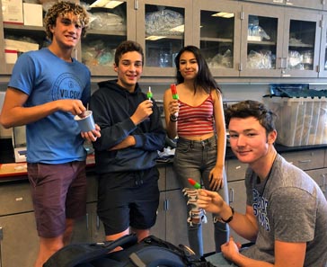 Students at a popsicle party.